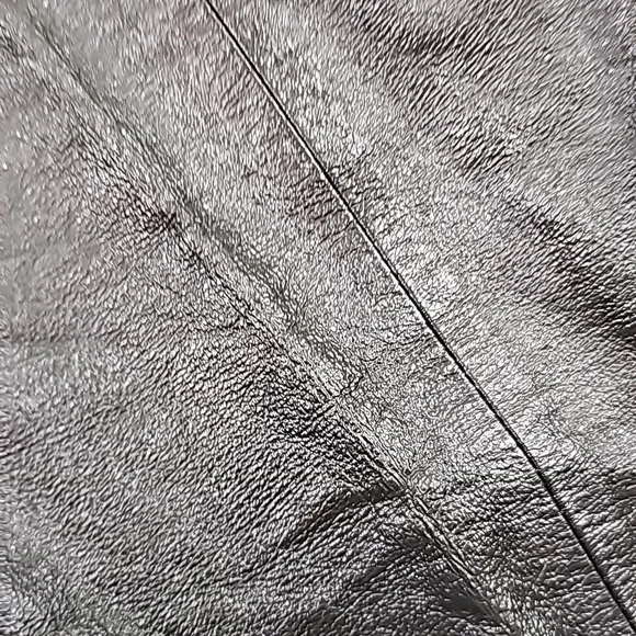 Vintage 80s Retro Black Leather High Waist Pants in XL - Picture 7 of 7